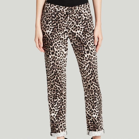 Rag & Bone/Jean Snow Leopard Boyfriend Jeans - Picture 1 of 4